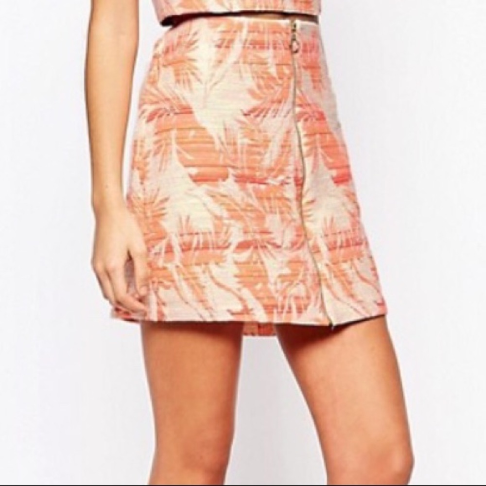 New Look Palm Jacquard Skirt